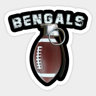 Bengals Bootball Grenade. Sticker